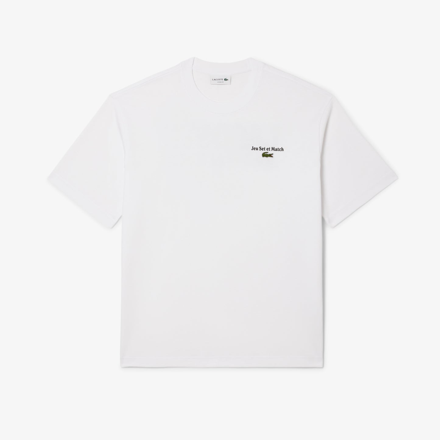 Lacoste Heavy Fit Printed Erkek Beyaz T-shirt
