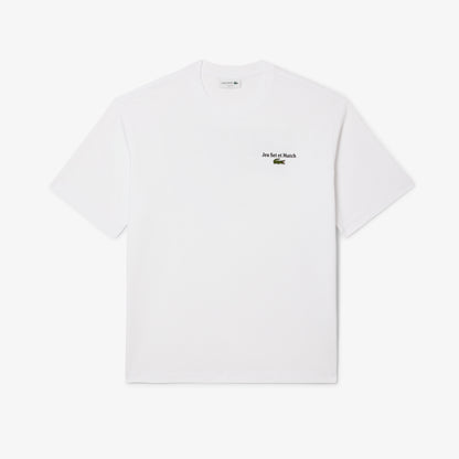 Lacoste Heavy Fit Printed Erkek Beyaz T-shirt