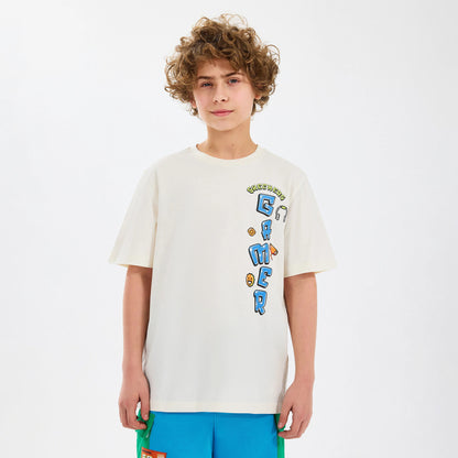 Skechers Graphic Çocuk Beyaz T-shirt