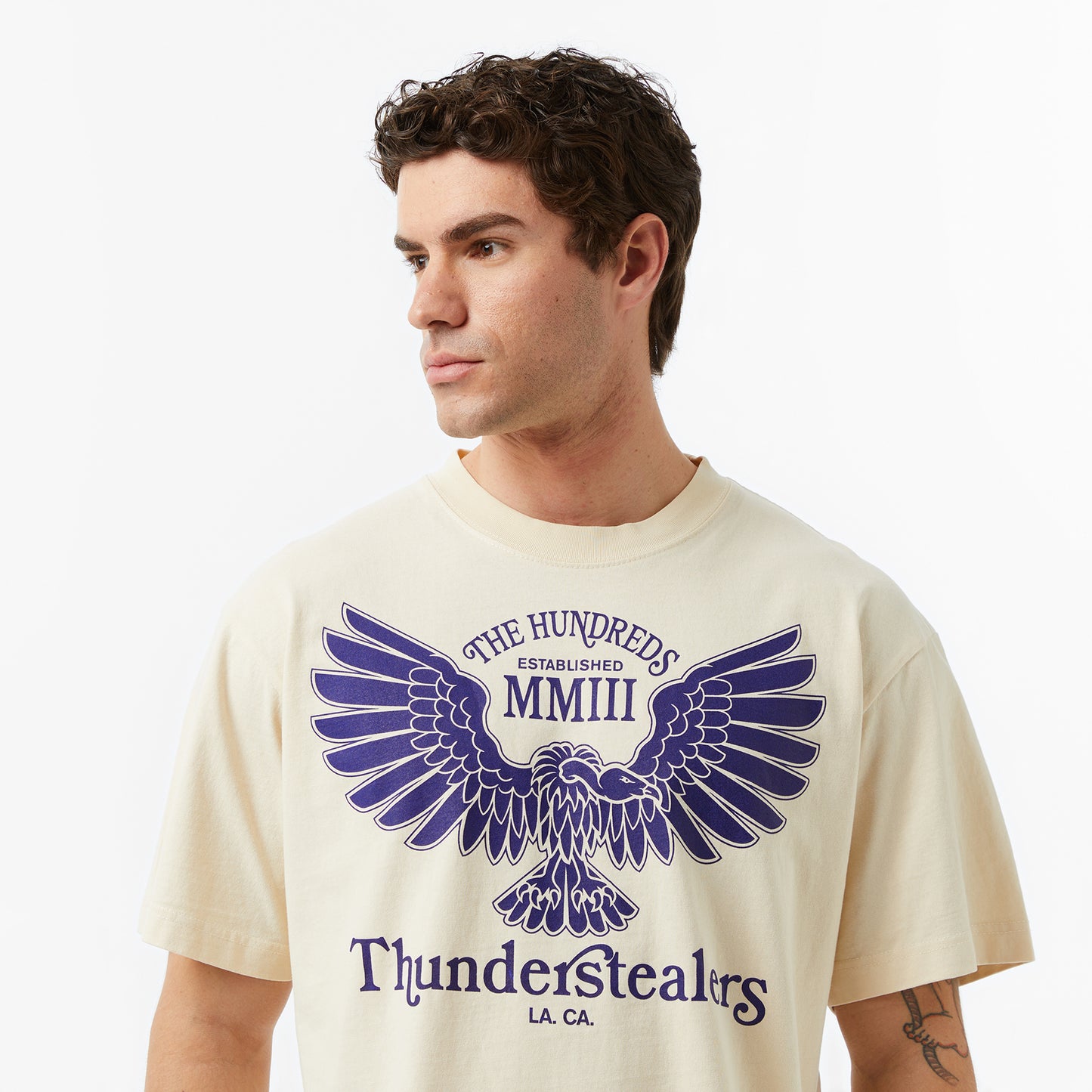 The Hundreds Thunder Cycle Erkek Beyaz T-shirt