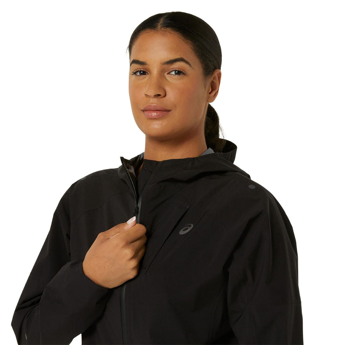 Asics Metarun Waterproof Kadın Siyah Koşu Ceketi