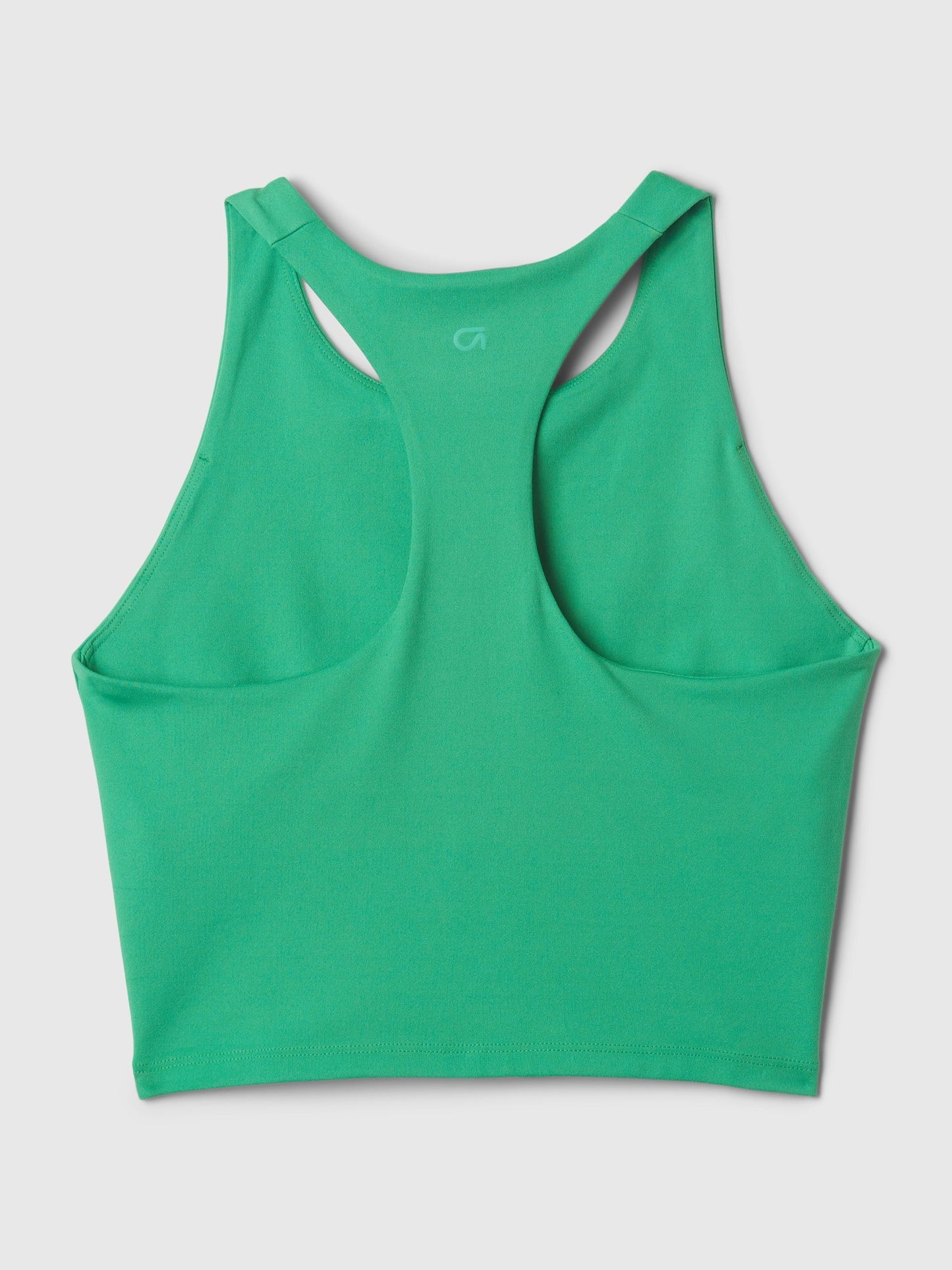 Yeşil Halter Yaka Crop Spor Üst