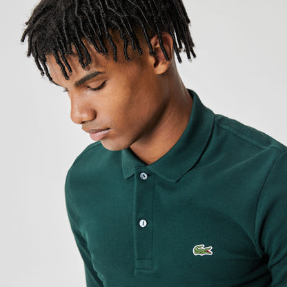 Lacoste Erkek Slim Fit Uzun Kollu Koyu Yeşil Polo