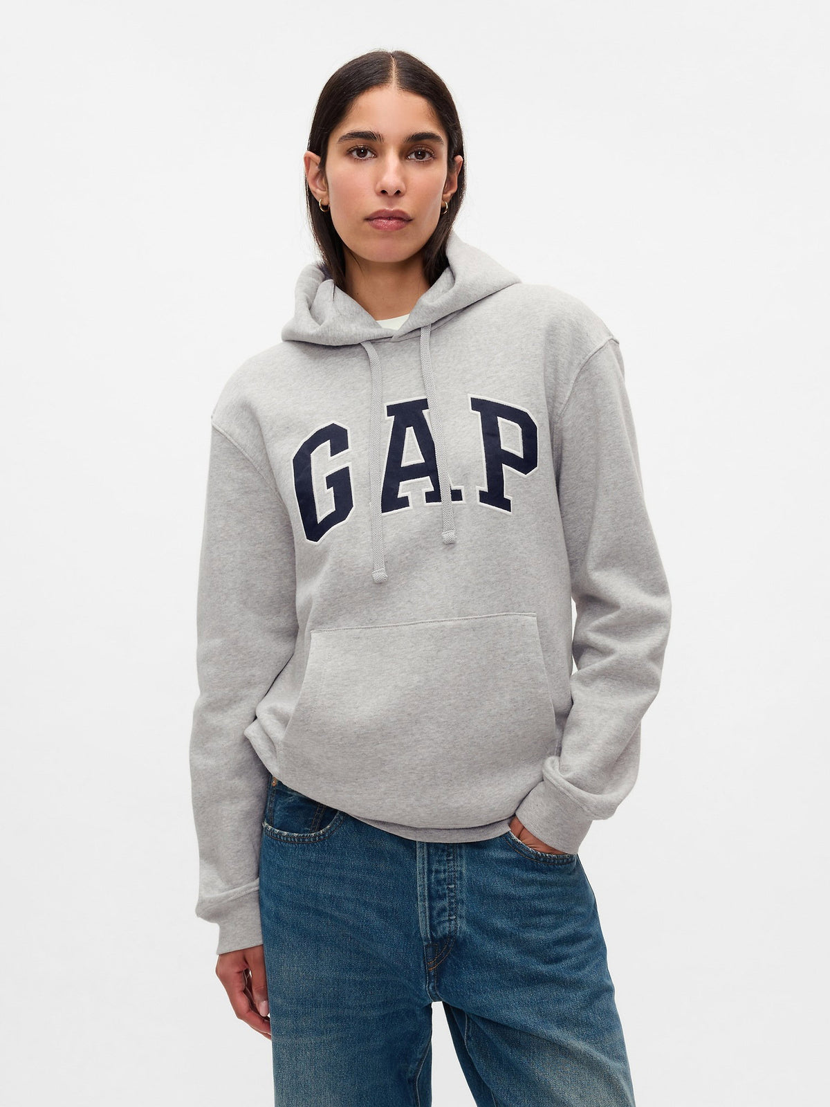 Açık Gri Vintagesoft Arch Gap Logo Sweatshirt