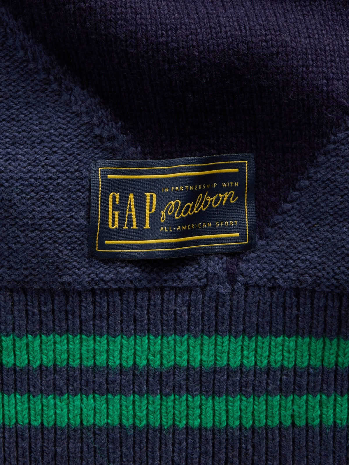 Lacivert Gap × Malbon Oversized Argyle Desenli Yelek