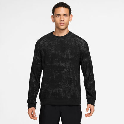 Nike Therma-fit Primary Crew Jacquard Erkek Siyah Koşu T-shirt