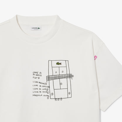 Lacoste Heavy Cotton Print Çocuk Beyaz T-shirt