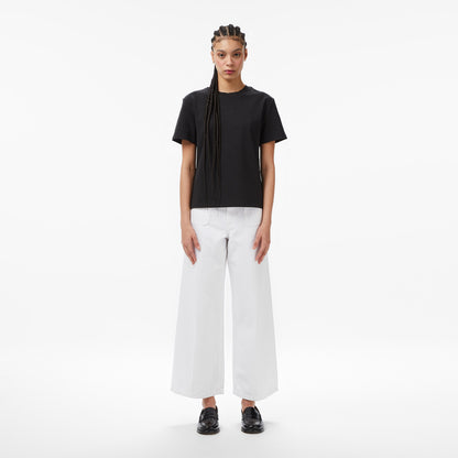 Calvin Klein Interlock Emblem Mock Kadın Siyah T-shirt