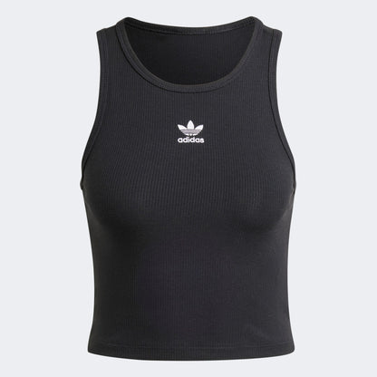 Adidas Essentials Ribbed Kadın Siyah Crop Top
