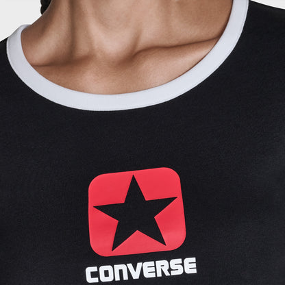 Converse Regular Fit Kadın Siyah T-shirt