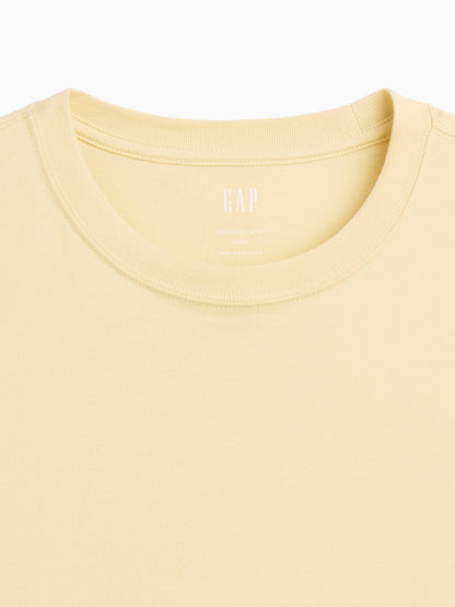 Sarı Everyday Soft Bisiklet Yaka T-shirt
