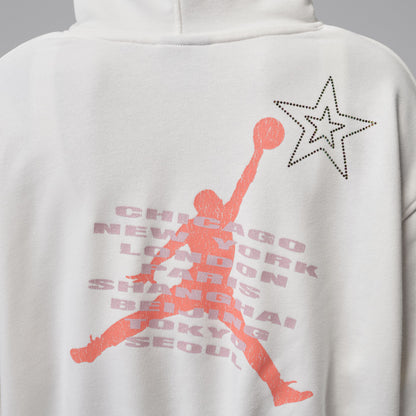 Jordan Brooklyn Fleece Flight Mode Pullover Kadın Beyaz Sweatshirt