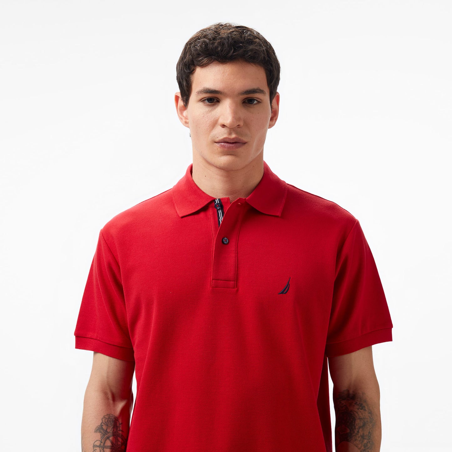 Nautica Erkek Kırmızı Classic Fit Kısa Kollu Polo Yaka T-shirt