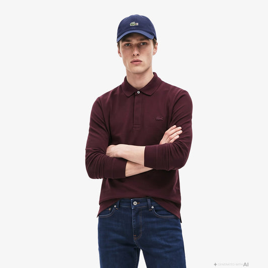 Lacoste Regular Fit Erkek Bordo Polo