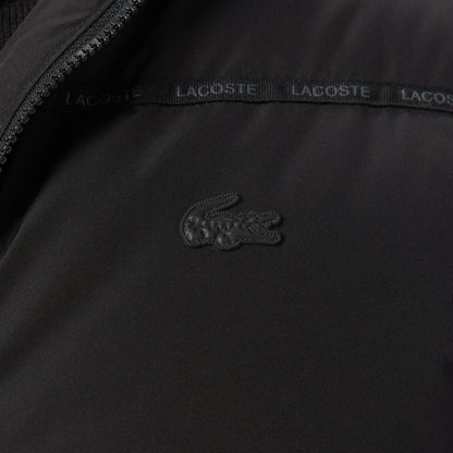 Lacoste Erkek Relaxed Fit Kapüşonlu Siyah Mont