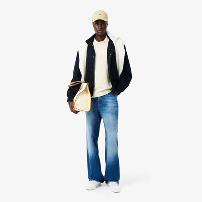 Lacoste Erkek Classic Fit Kısa Kollu Polo Yaka Krem Triko