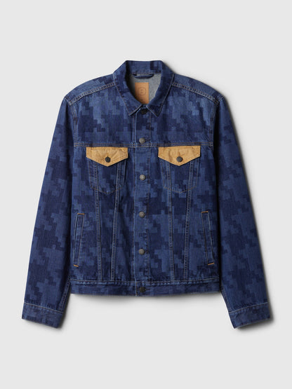 Koyu Mavi Dap × Gap Organik Pamuk Icon Denim Ceket