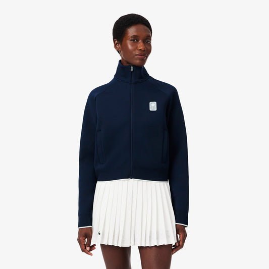 Lacoste Kadın Relaxed Fit Fermuarlı Lacivert Sweatshirt