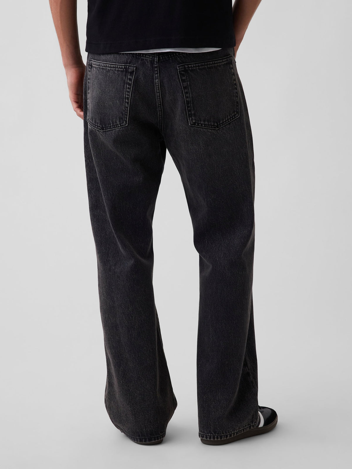 Siyah Loose Boot Jean Pantolon