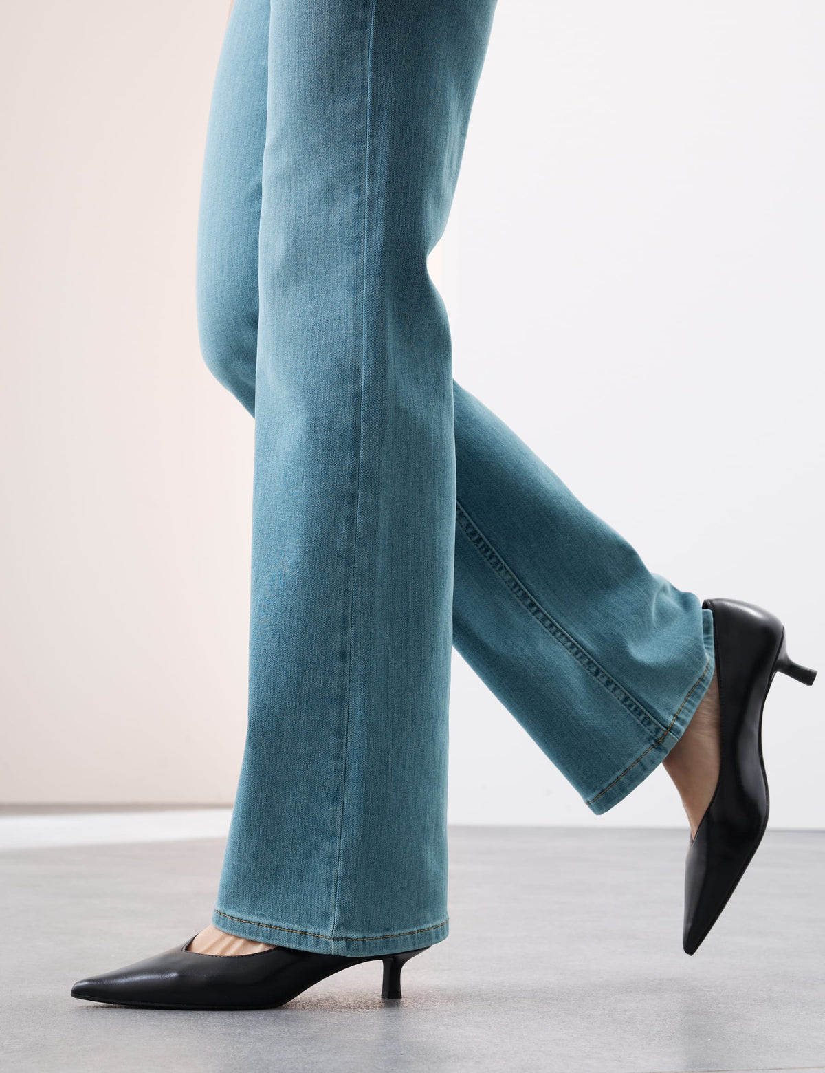 Lyocell Karışımlı Yüksek Bel Flared Jeans