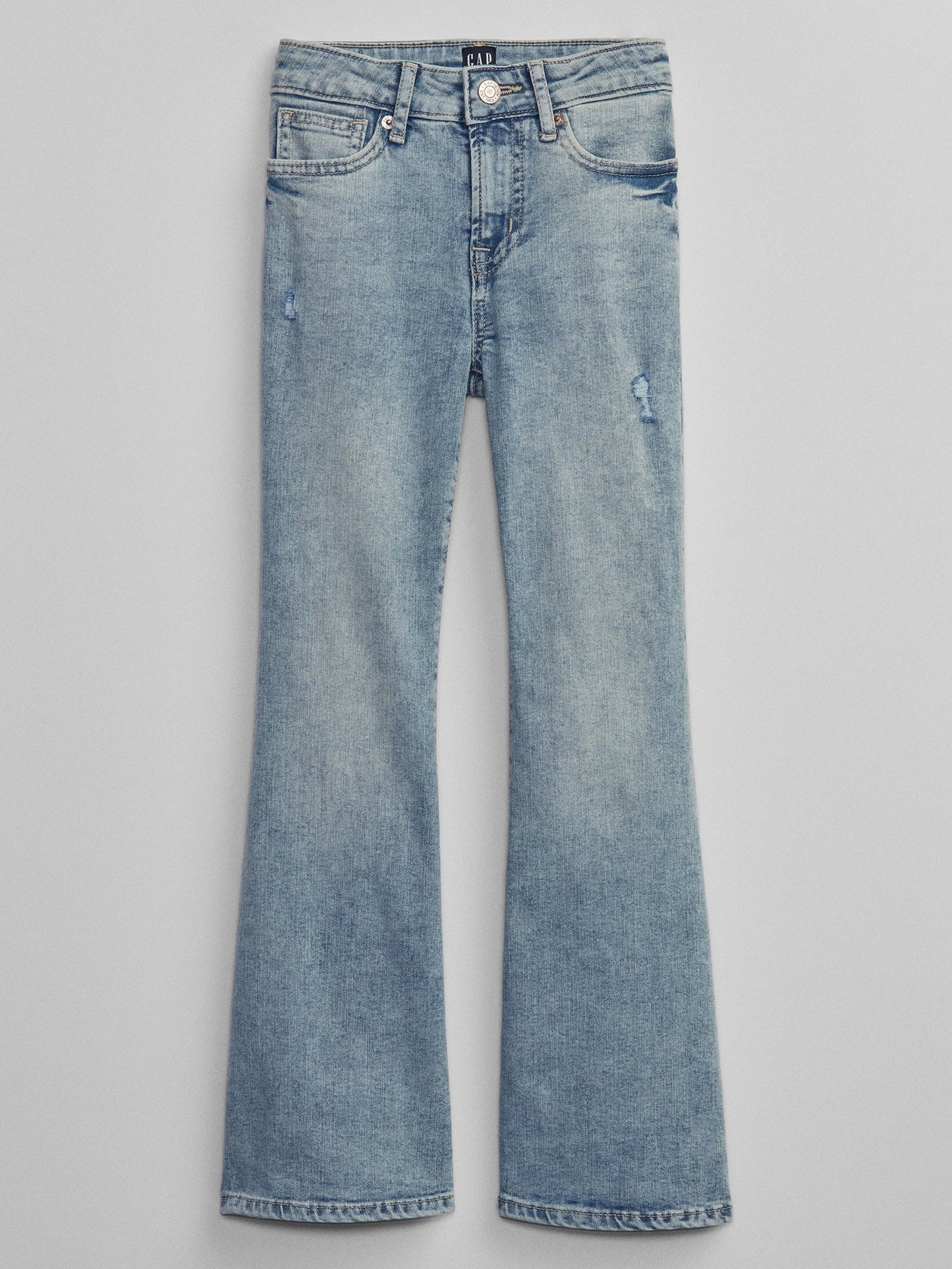 Açık Mavi High Rise '70s Flare Jean Pantolon