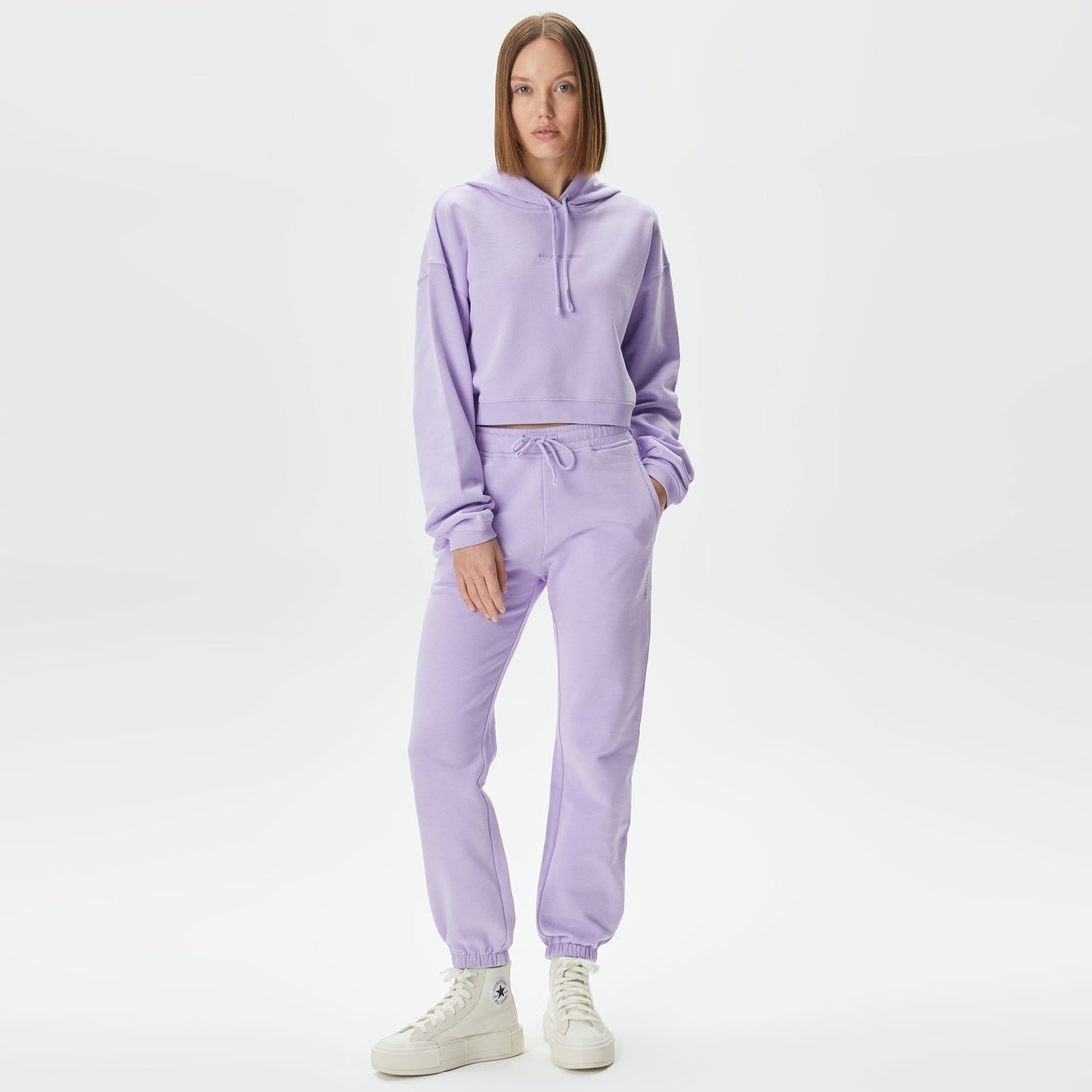 Les Benjamins Essential 303 Kadın Mor Hoodie