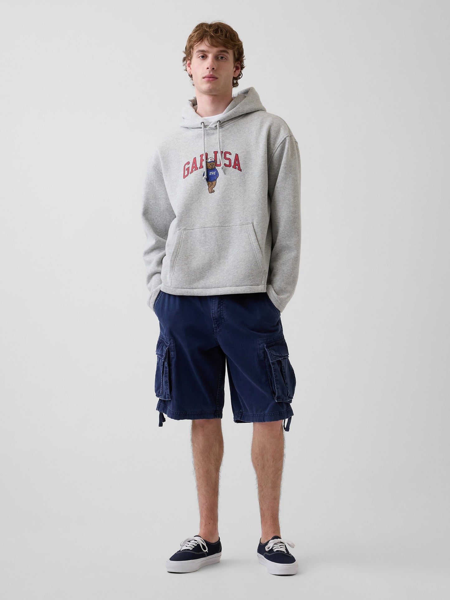 Açık Gri Vintagesoft Oversized Americana Logo Sweatshirt