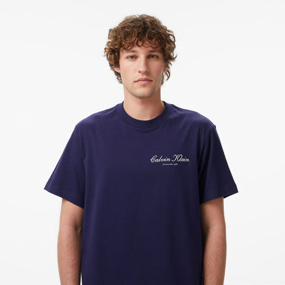 Calvin Klein 20s March Graphic Seasonal Erkek Mavi T-shirt