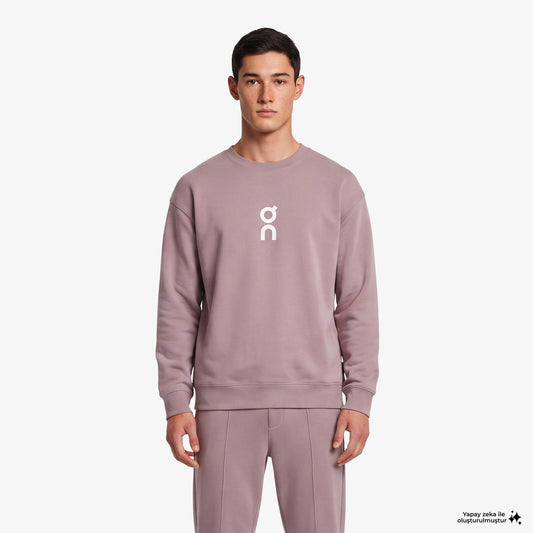 On Club Crew Erkek Mor Sweatshirt