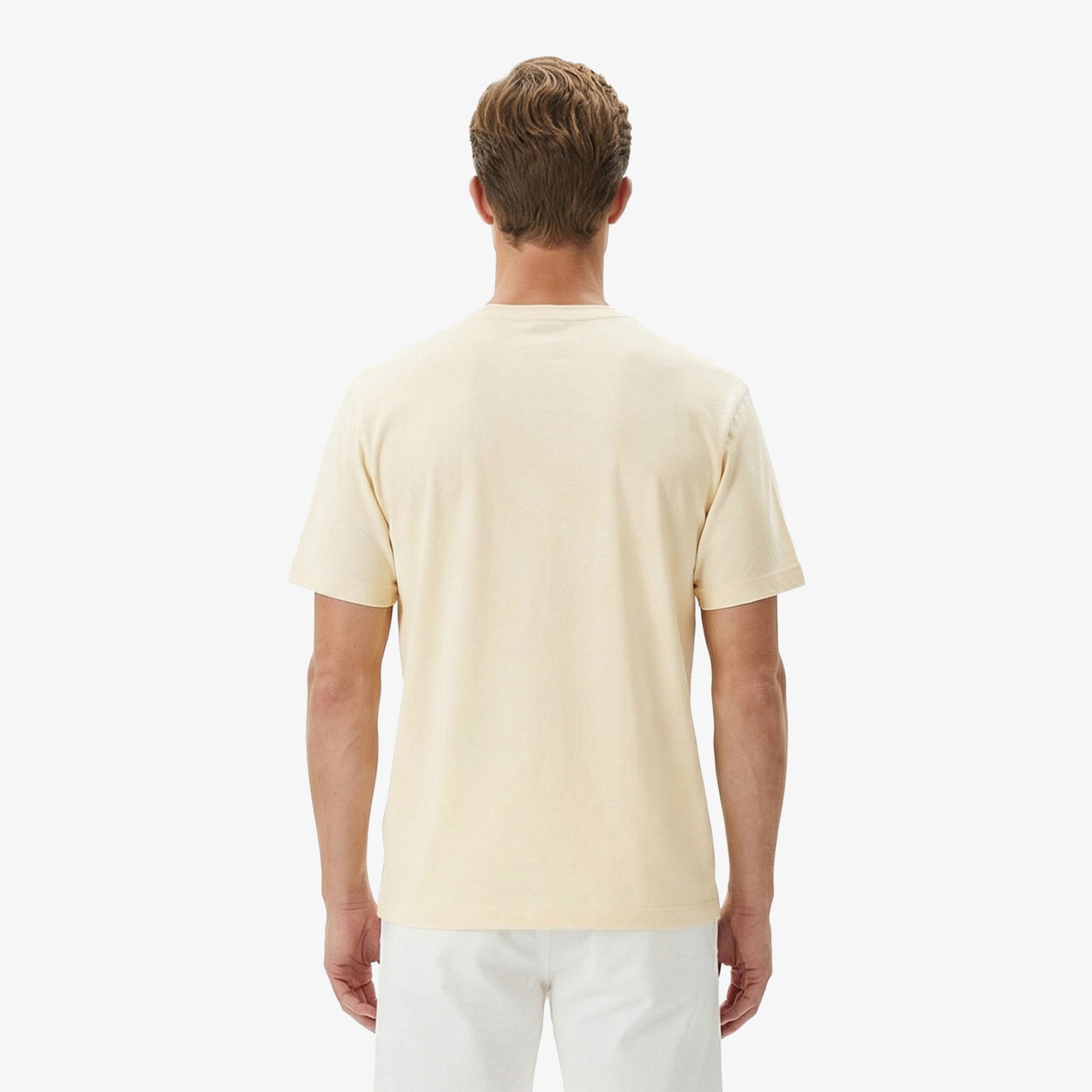 Lacoste Erkek Regular Fit Bisiklet Yaka Bej T-shirt