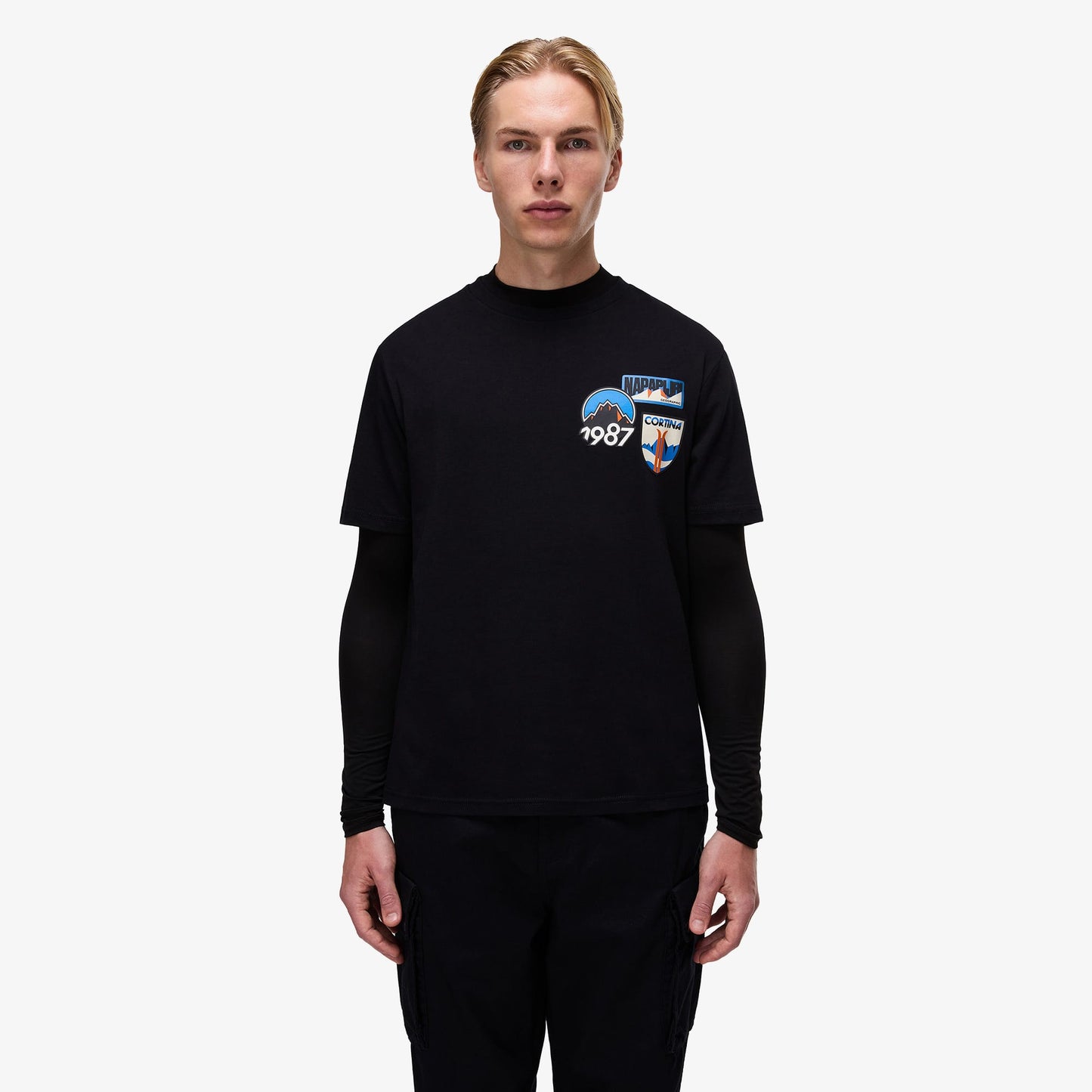 Napapijri S-montepiana Erkek Siyah T-shirt