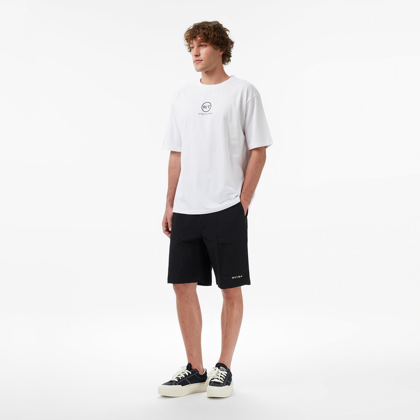United4 Regular Fit Erkek Beyaz T-shirt