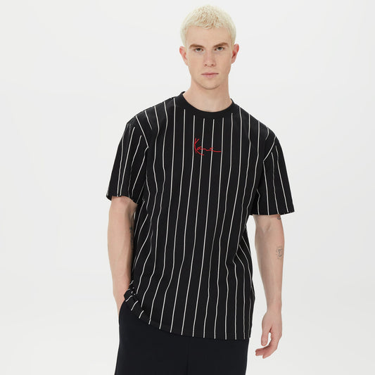 Karl Kani Small Pinstripe Erkek Siyah T-shirt