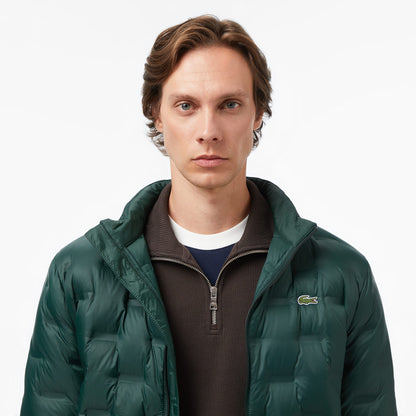 Lacoste Kapüşonlu Kapitone Erkek Yeşil Mont
