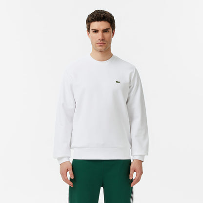 Lacoste Erkek Classic Fit Bisiklet Yaka Beyaz Sweatshirt