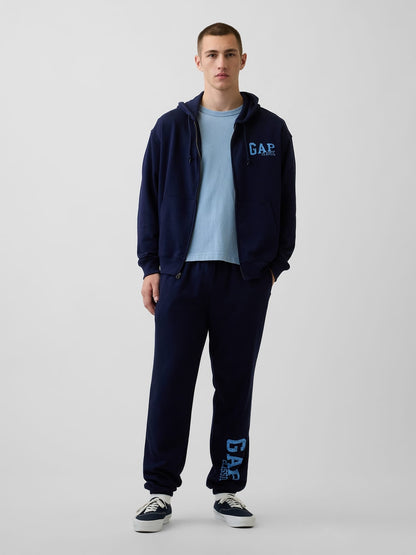Lacivert Relaxed Gap Logo Fransız Havlu Kumaş Fermuarlı Sweatshirt