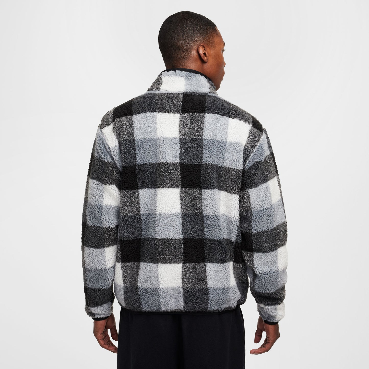 Nike M Nk Club Ssnl Wntrzd Aop Hz Erkek Siyah Sweatshirt