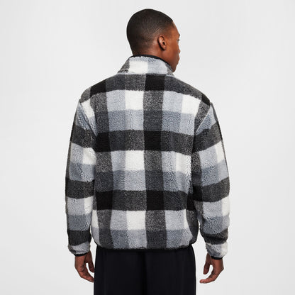 Nike M Nk Club Ssnl Wntrzd Aop Hz Erkek Siyah Sweatshirt