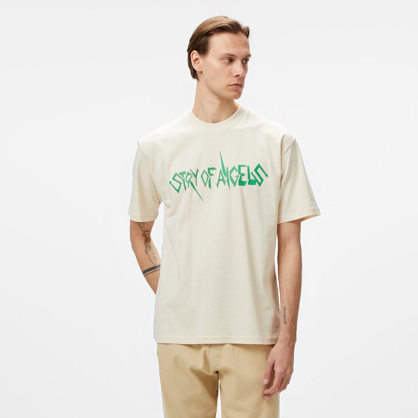 Story Of Angels Budha Dream Erkek Krem T-shirt