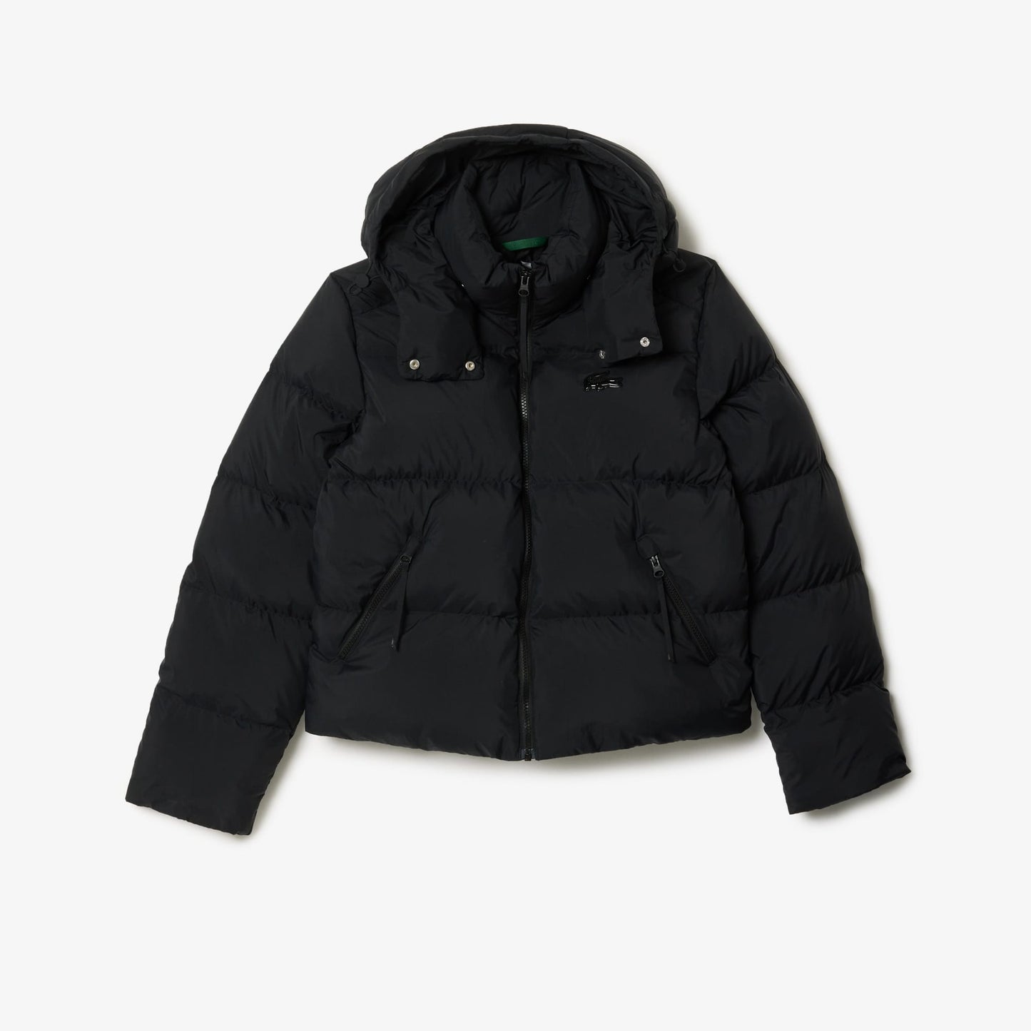 Lacoste Relaxed Fit Kapüşonlu Kadın Siyah Mont