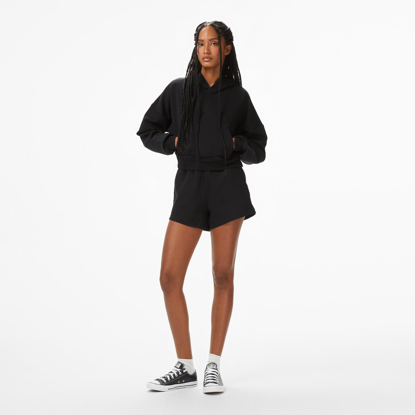 United4 Kadın Siyah Sweatshirt
