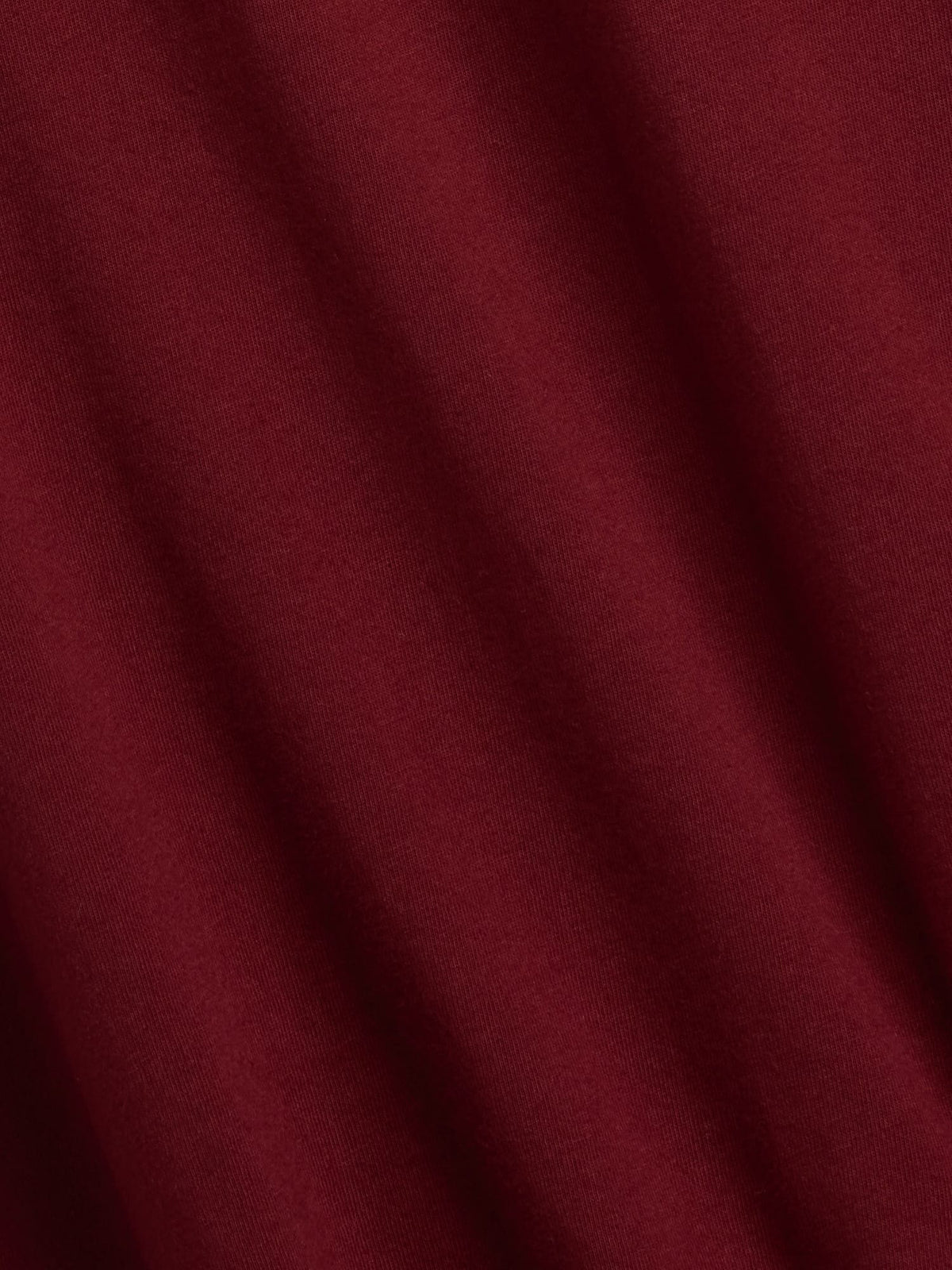Bordo Everyday Soft Bisiklet Yaka T-shirt