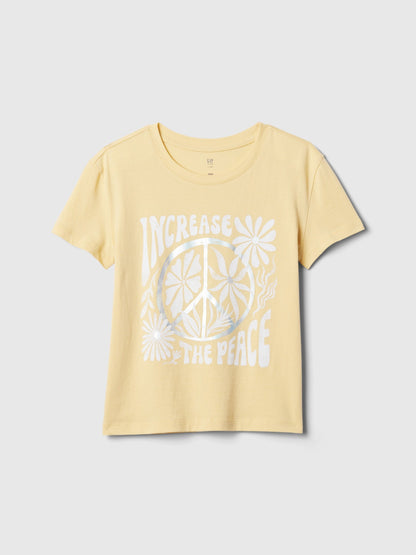 Sarı Grafikli T-shirt