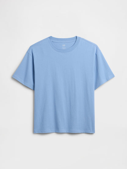 Açık Mavi Vintagesoft Boxy T-shirt