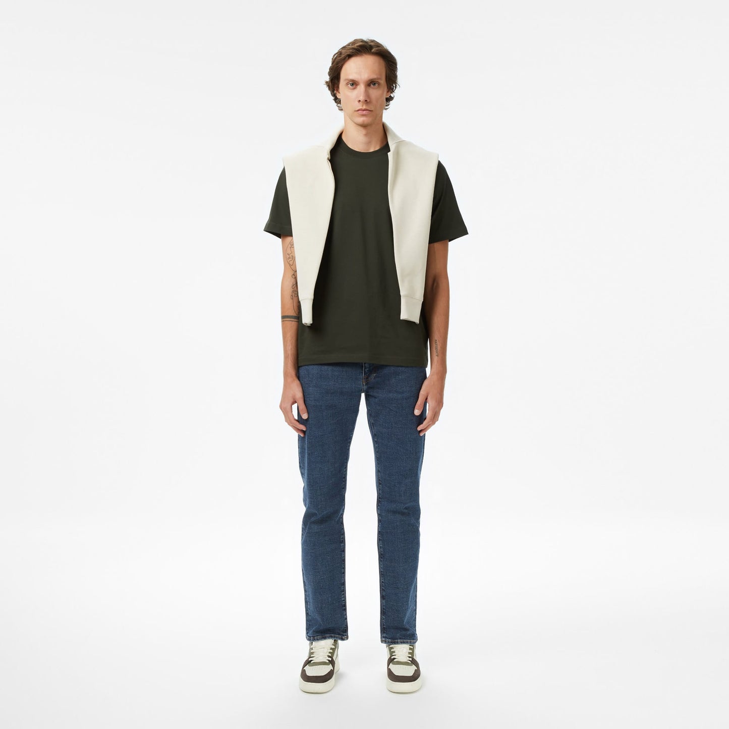 Lacoste Erkek Classic Fit Bisiklet Yaka Haki T-shirt