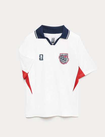 Saf Pamuklu Fifa England Futbol Tişörtü