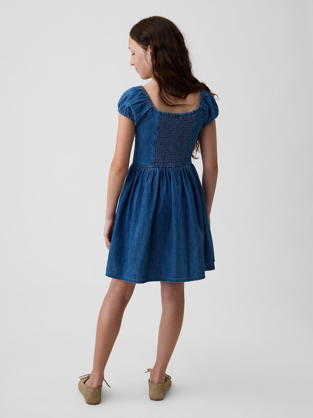 Mavi Denim Puff-sleeve Mini Elbise