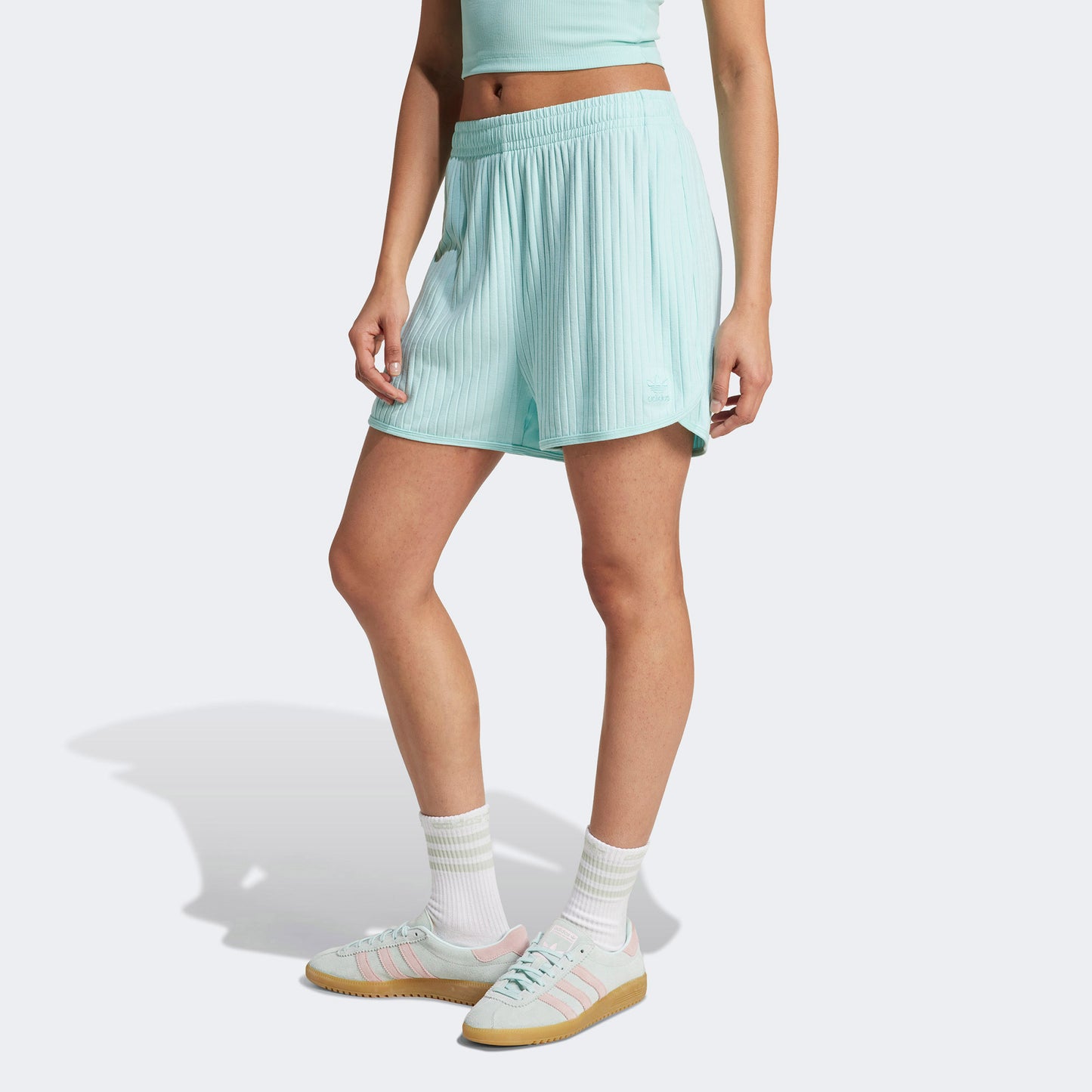 Adidas Essentials Wide Rib Kadın Mavi Şort