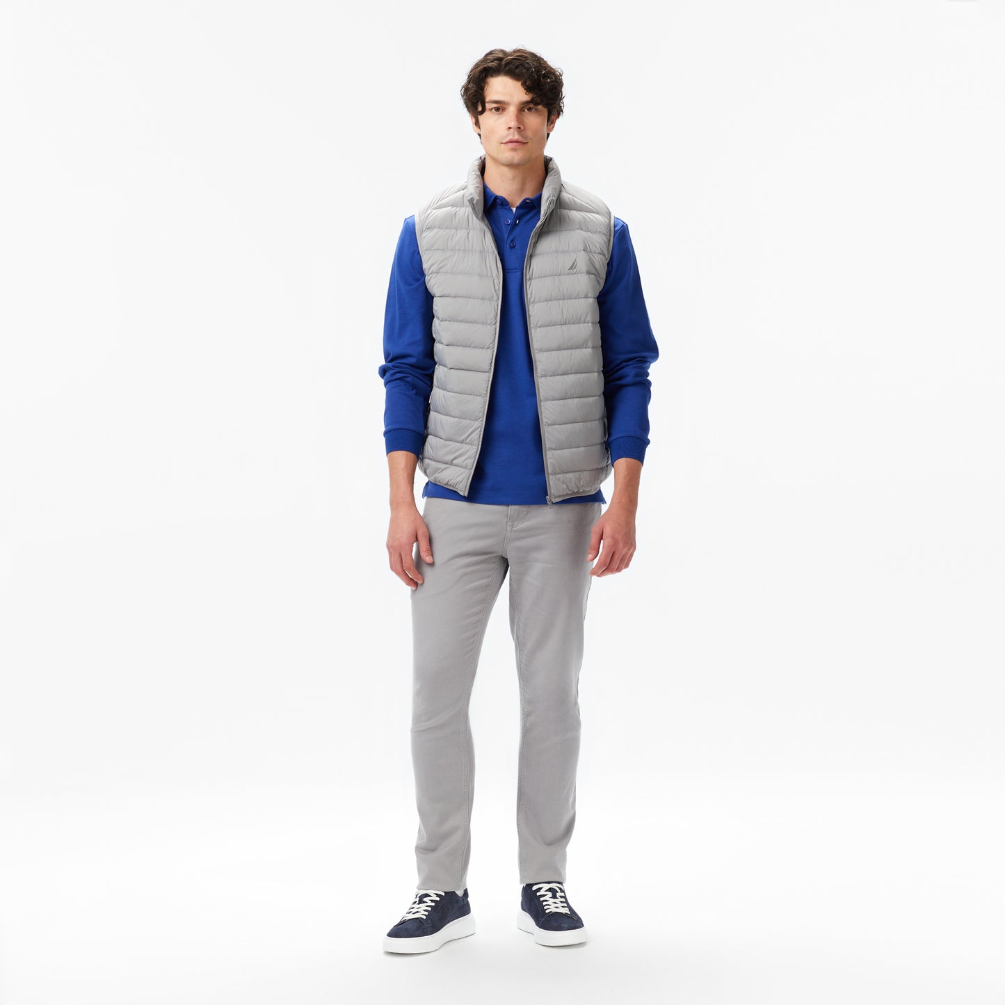 Nautica Erkek Gri Regular Fit Su Itici Kaz Tüyü Yelek