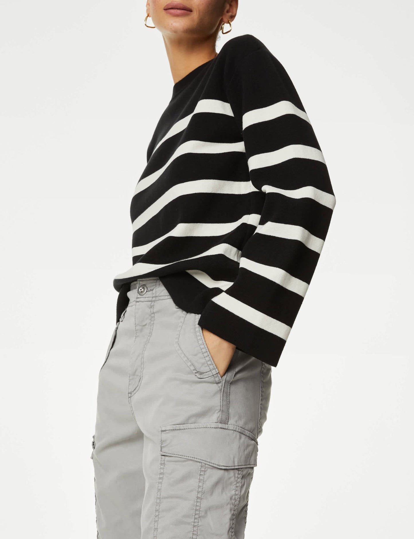 Lyocell™ Straight Leg Kargo Pantolon